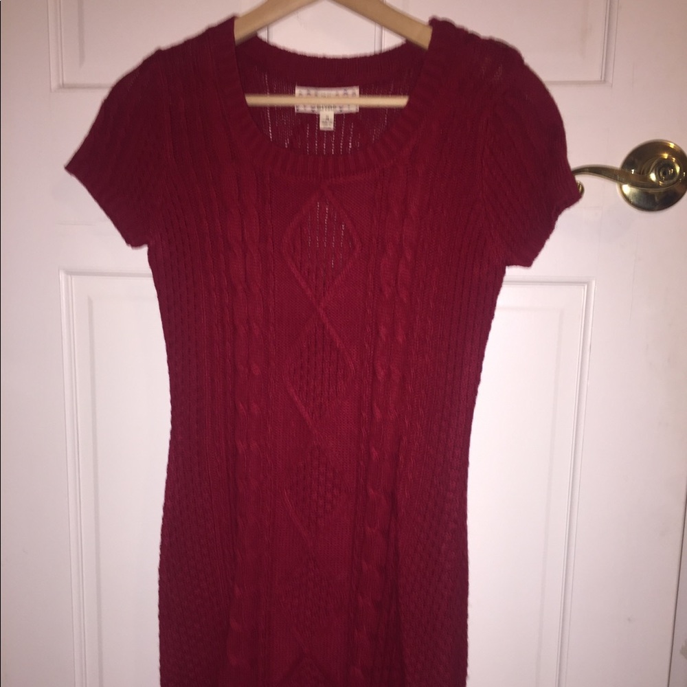 KIDS red knitted sweater dress